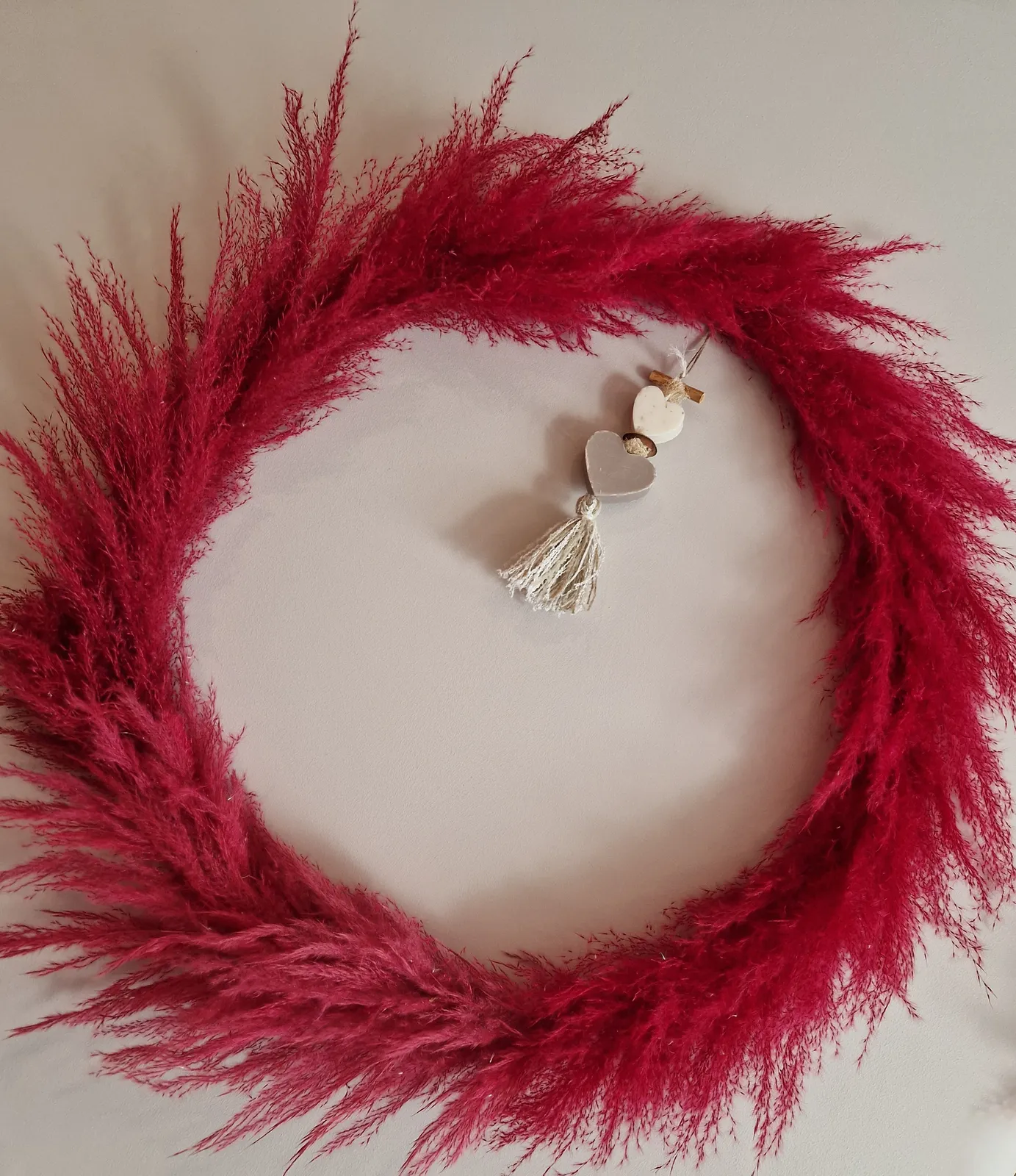 Couronne en pampa rouge
