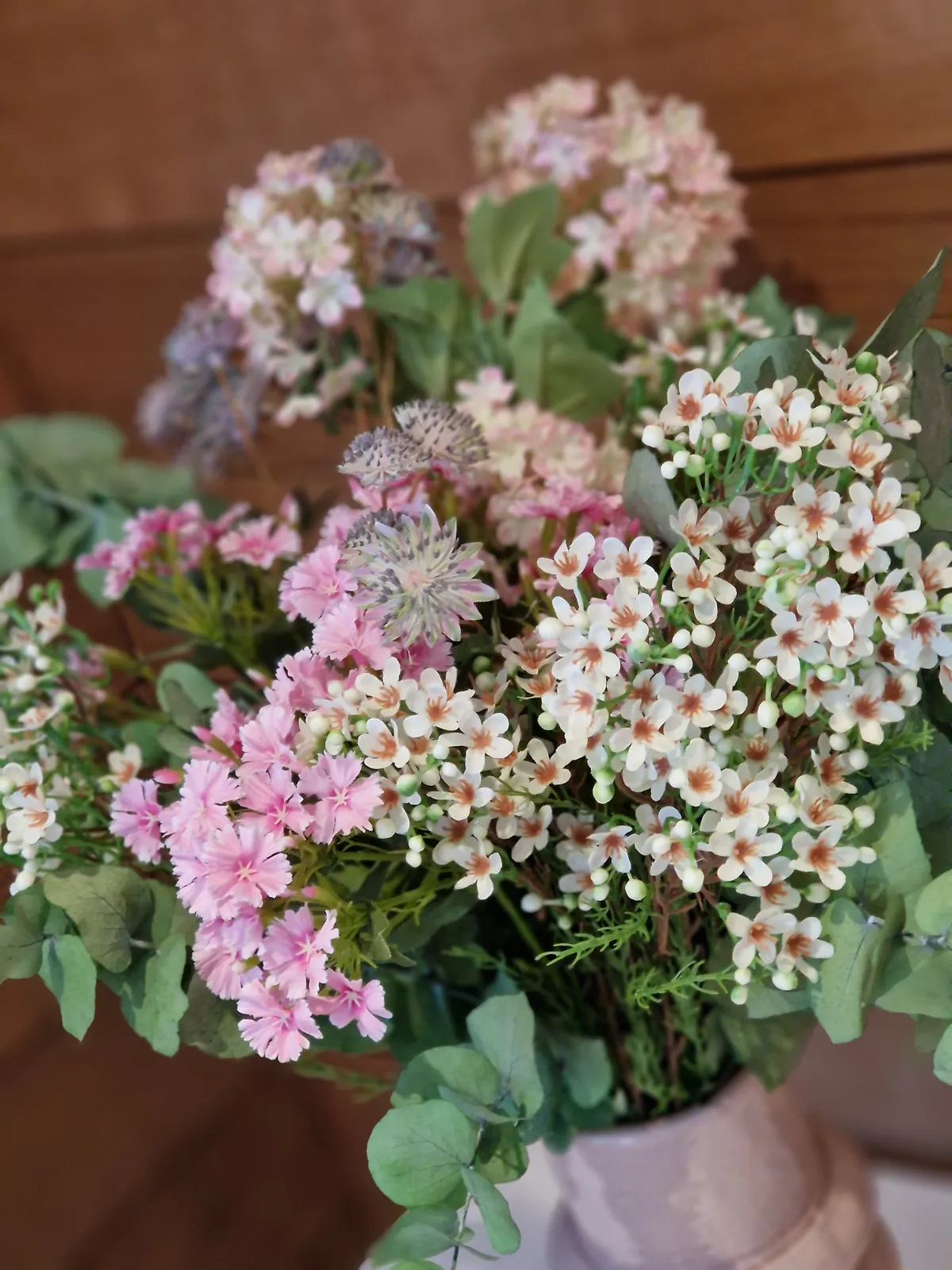 Bouquet rose et verdure
