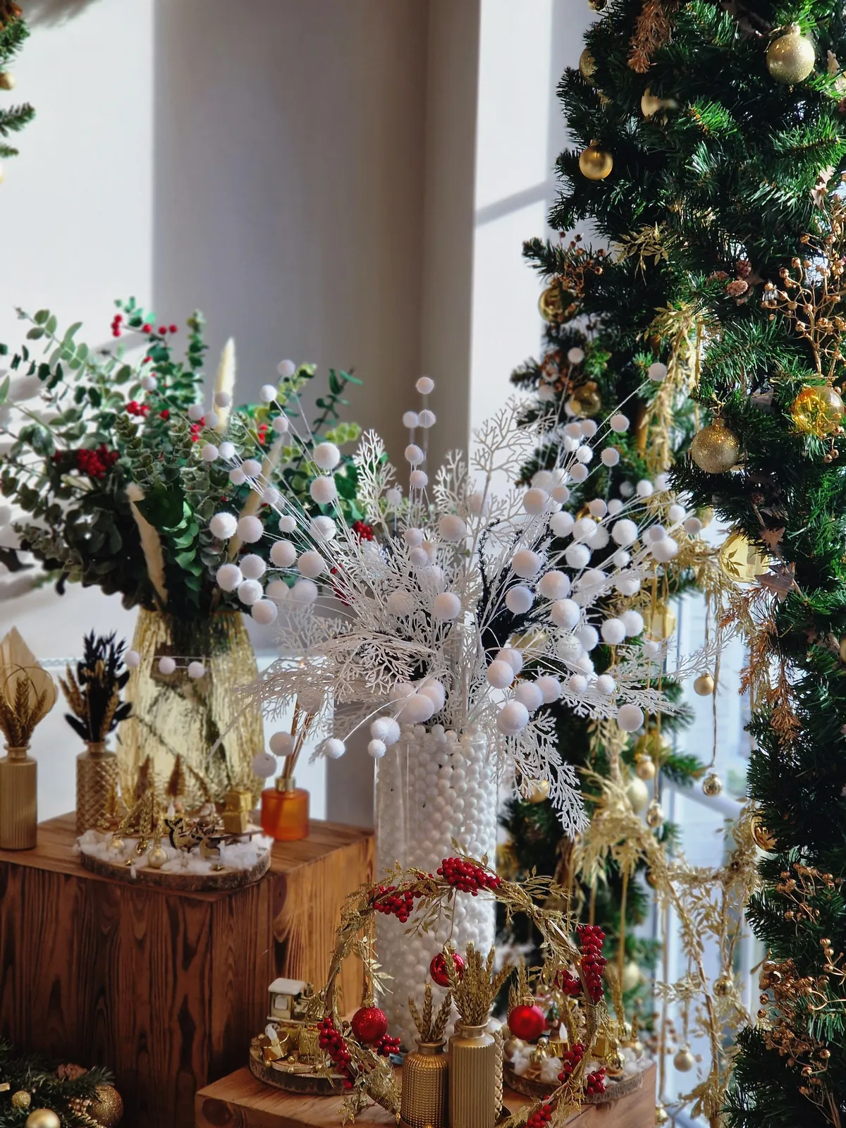 Décor de Noël en boutique