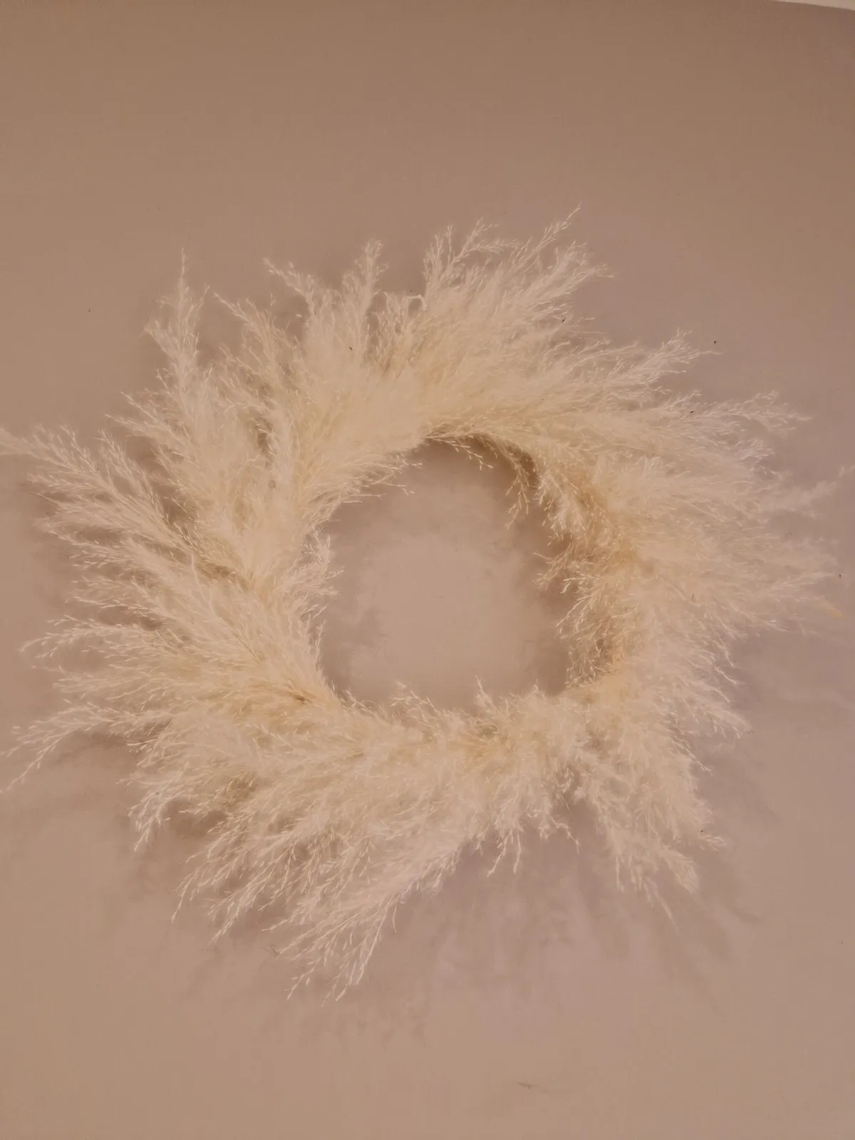 Couronne épurée en pampa blanche