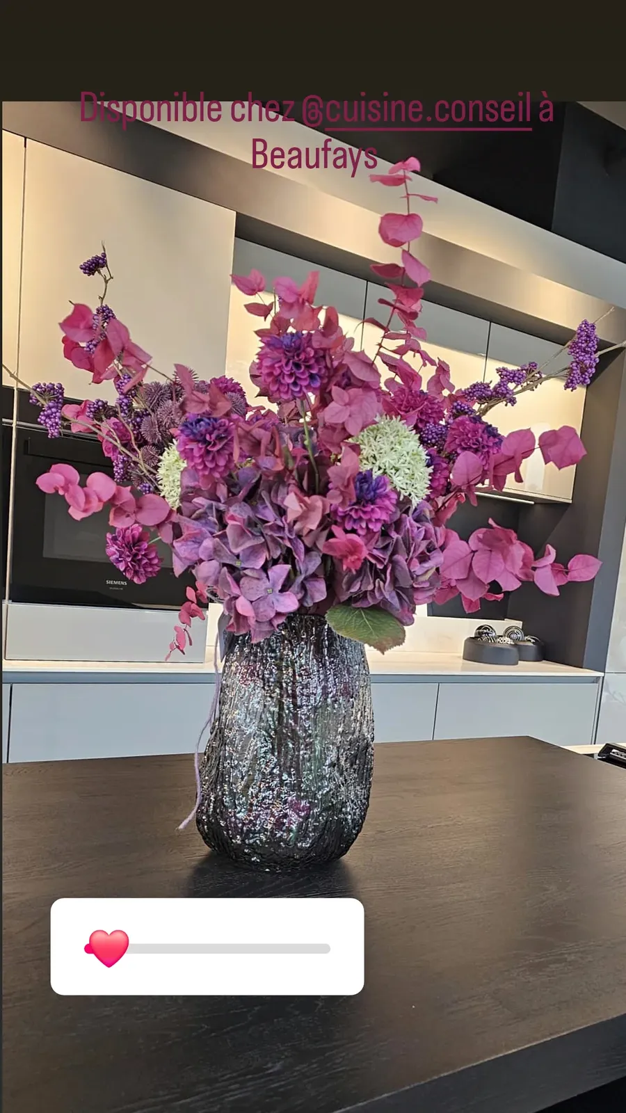 Composition séchées et fleurs en soie - Location mensuelle 30€ HTVA /mois