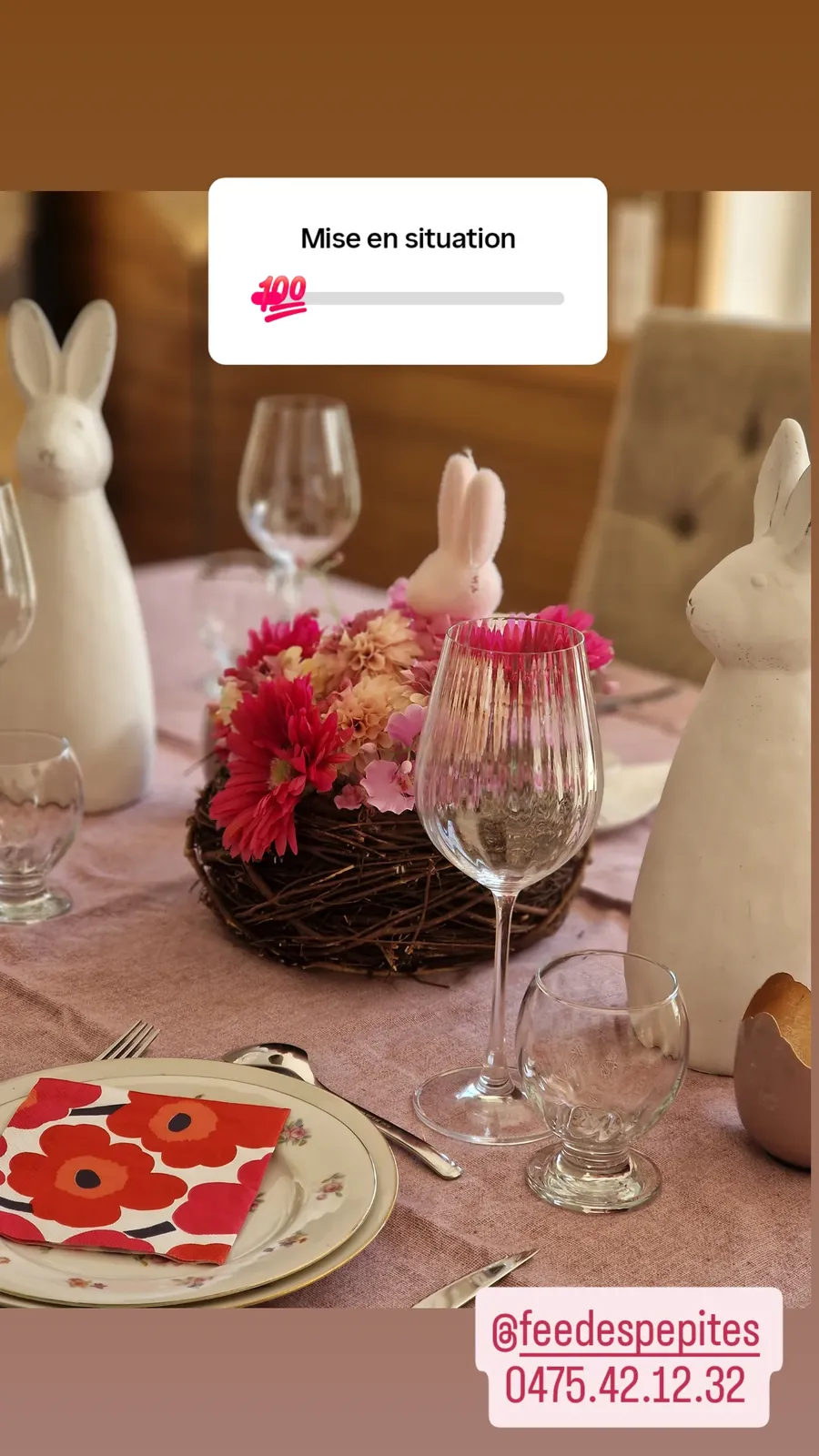 Centre de table fleuri