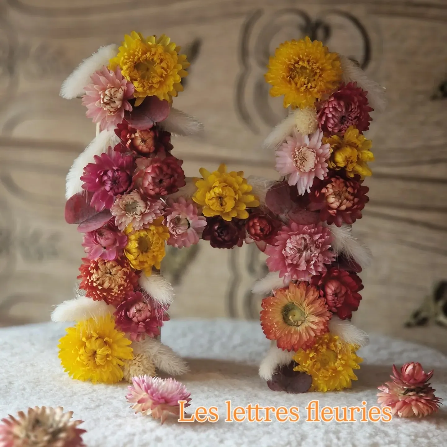 Lettre fleurie sur-mesure