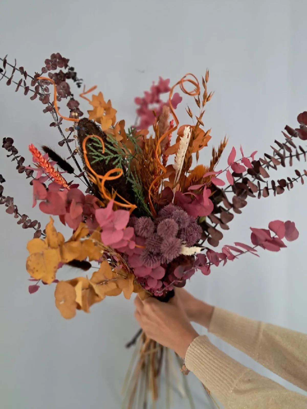 Bouquet de fleurs séchées composé à la main