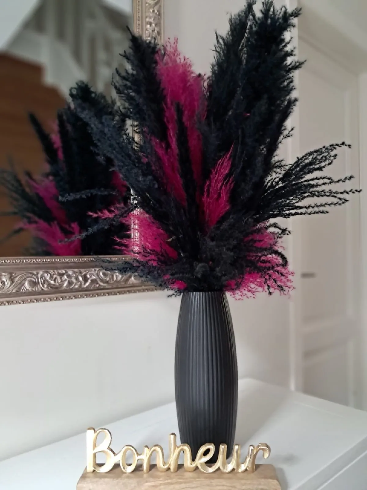 Composition en fleurs séchées réalisée dans votre vase